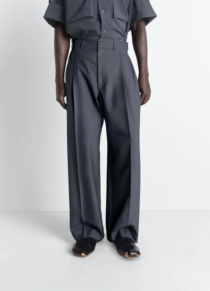 PLEATED TAILORED PANTS IN TROPICAL POLYWOOL 3