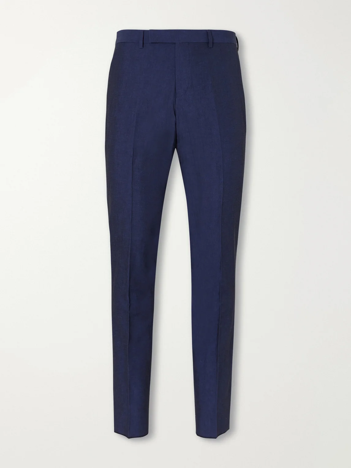 Slim-Fit Tapered Cotton and Linen-Blend Suit Trousers - 1