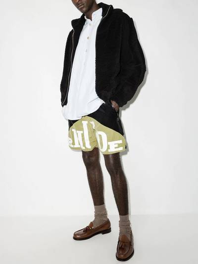 Rhude logo-print track shorts outlook