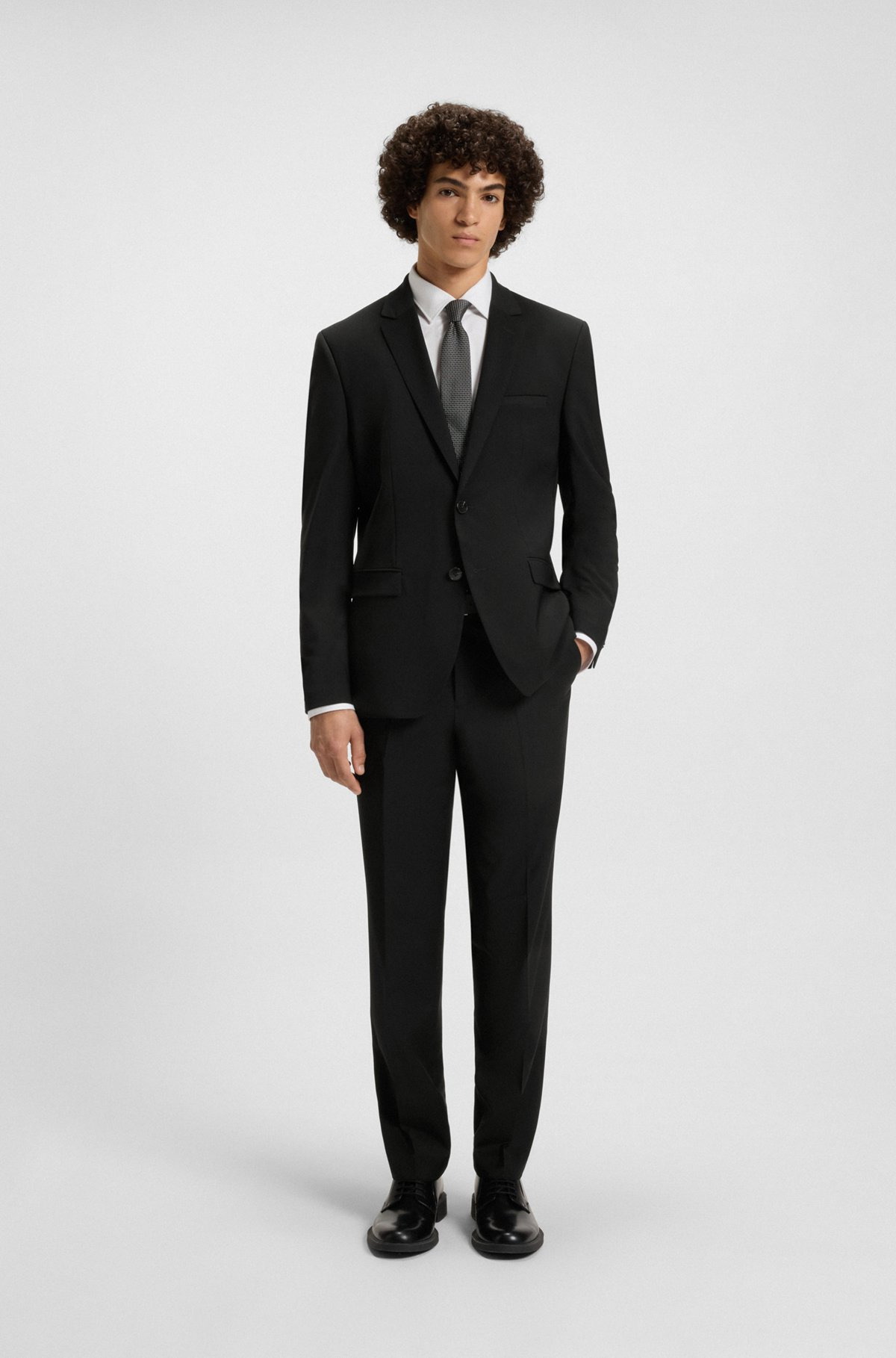 SLIM-FIT BLAZER IN PATTERNED WOOL - 3