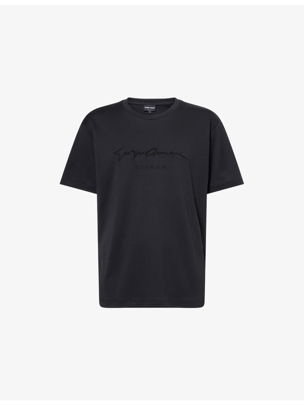 Embroidered-Logo Crewneck Cotton T-Shirt - 1