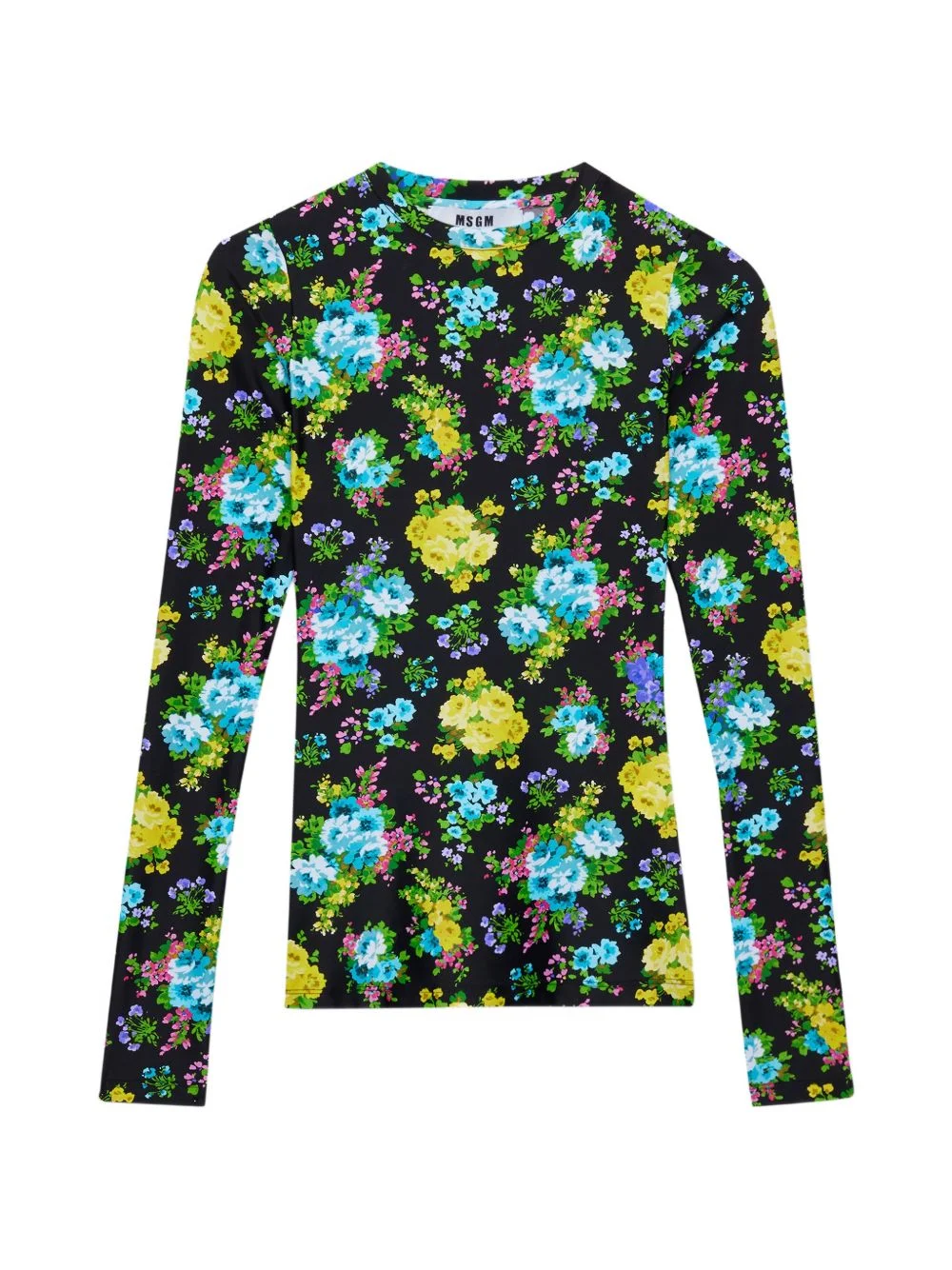 floral-detail long-sleeve top - 1