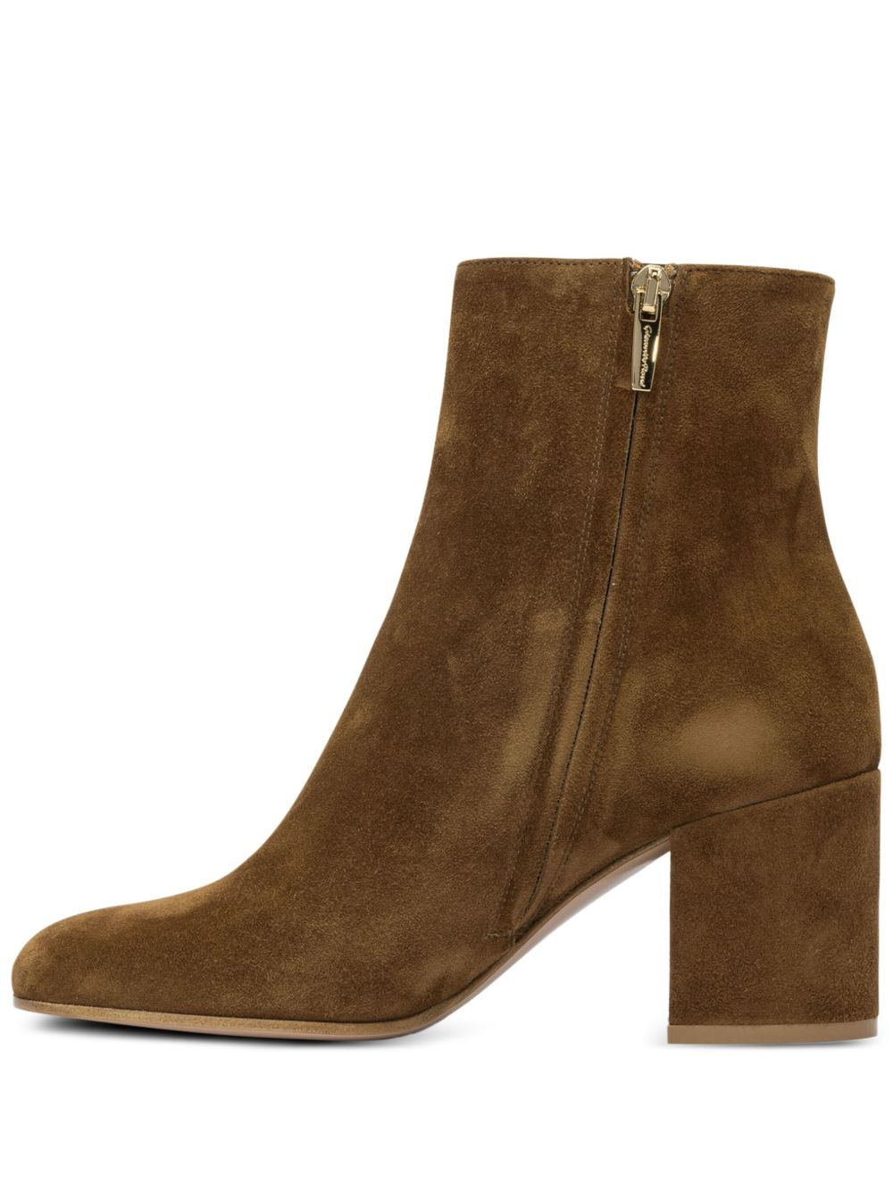 block-heel suede boots - 3