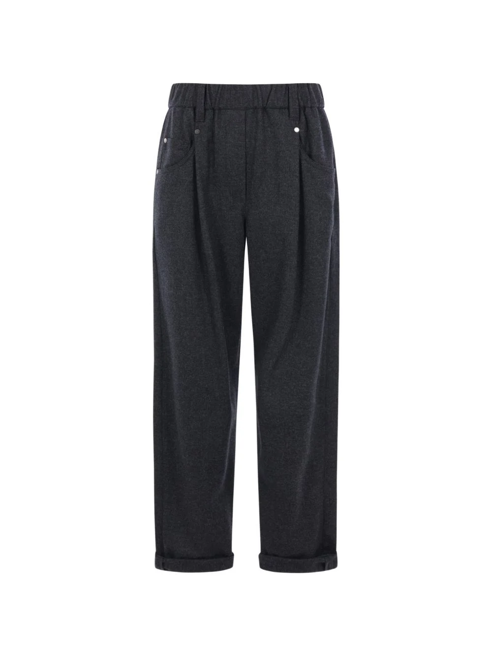 Monili-detail pleated-front trousers - 1