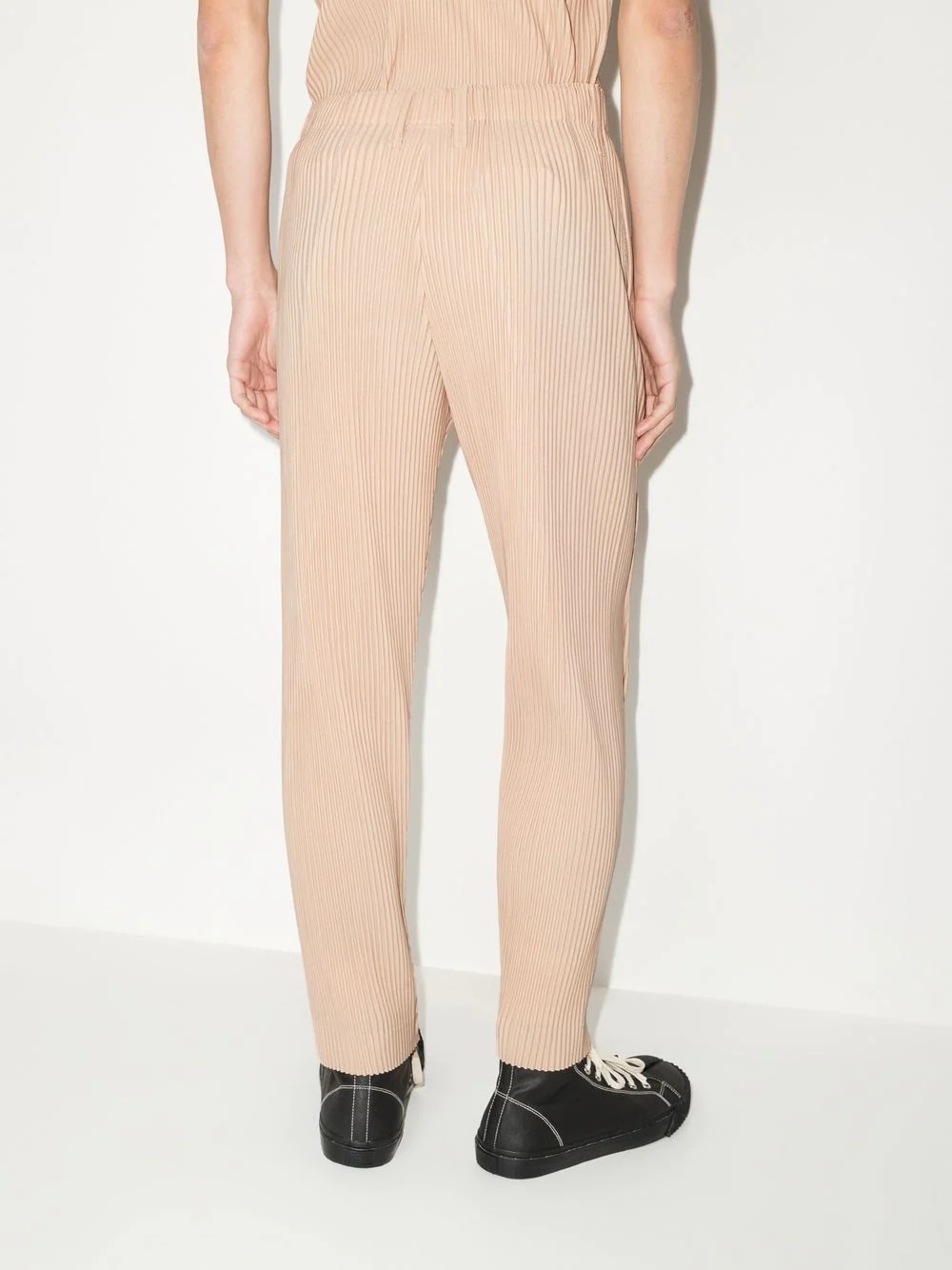 Oblique pleated trousers - 3