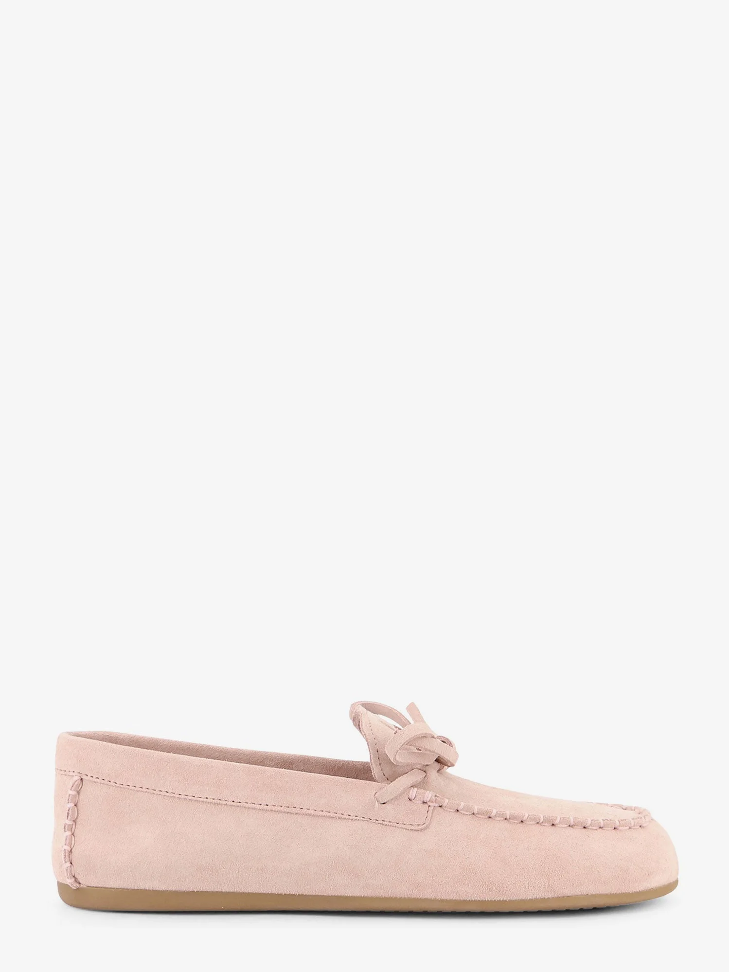 Miu Miu Women Suede Loafer With Frontal Logo - 1