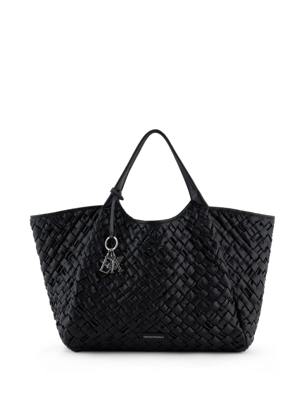 interwoven faux-leather tote bag - 1