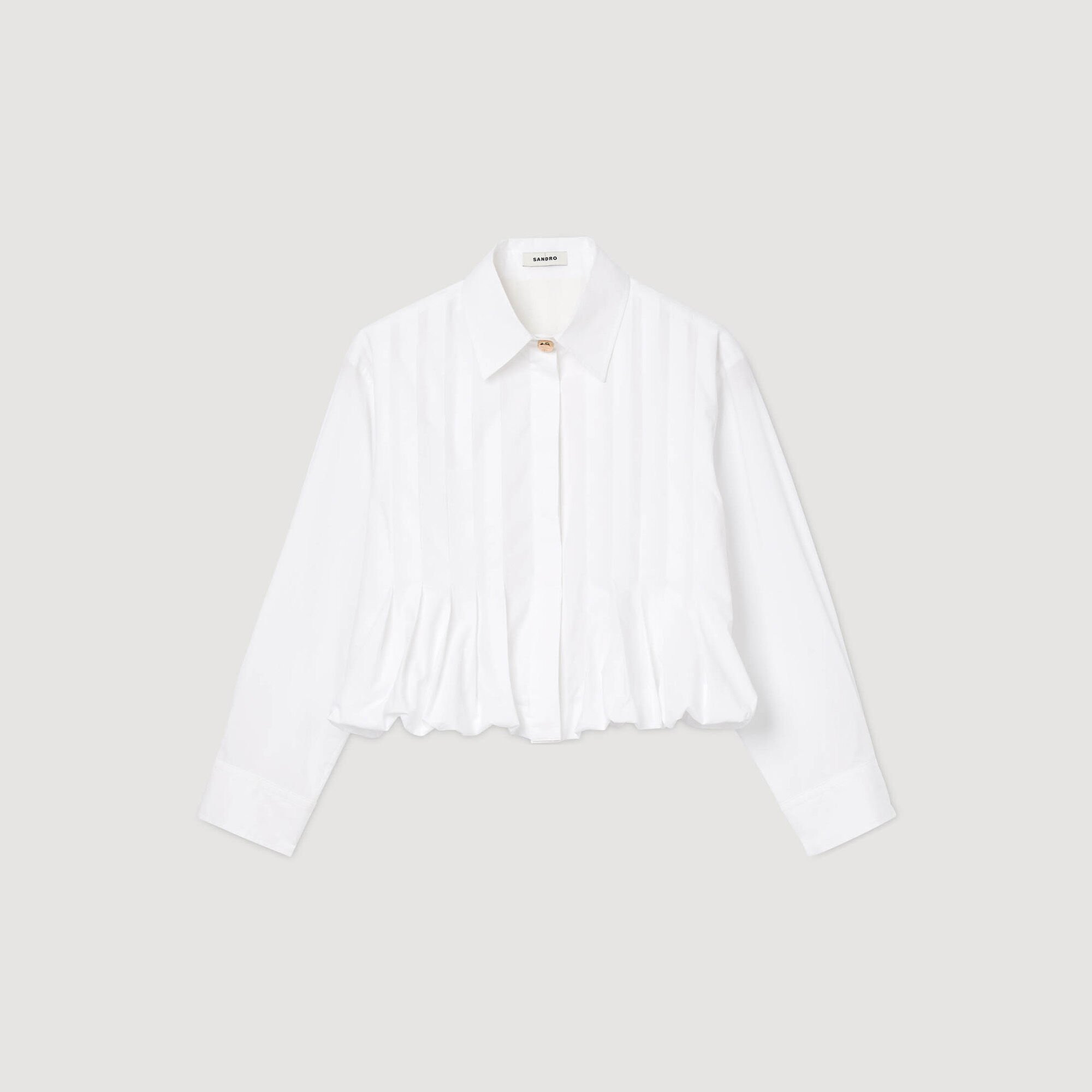 PLEATED CROPPED SHIRT - 6