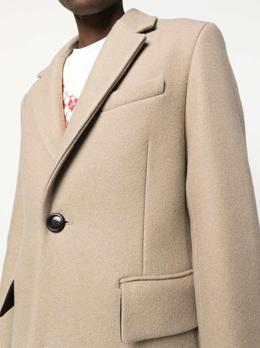 single-breasted button coat - 5
