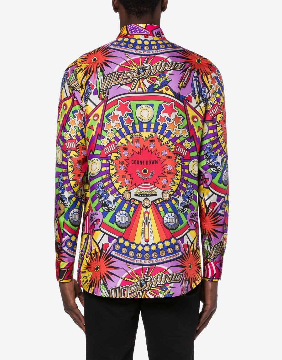 PINBALL PRINT POPLIN SHIRT - 3