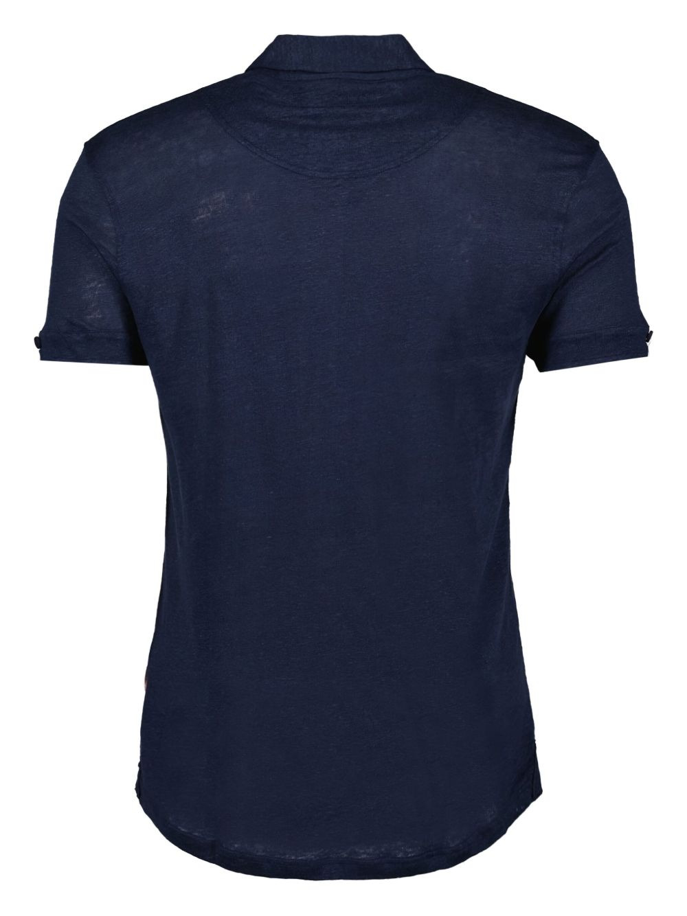 short-sleeved linen polo shirt - 2