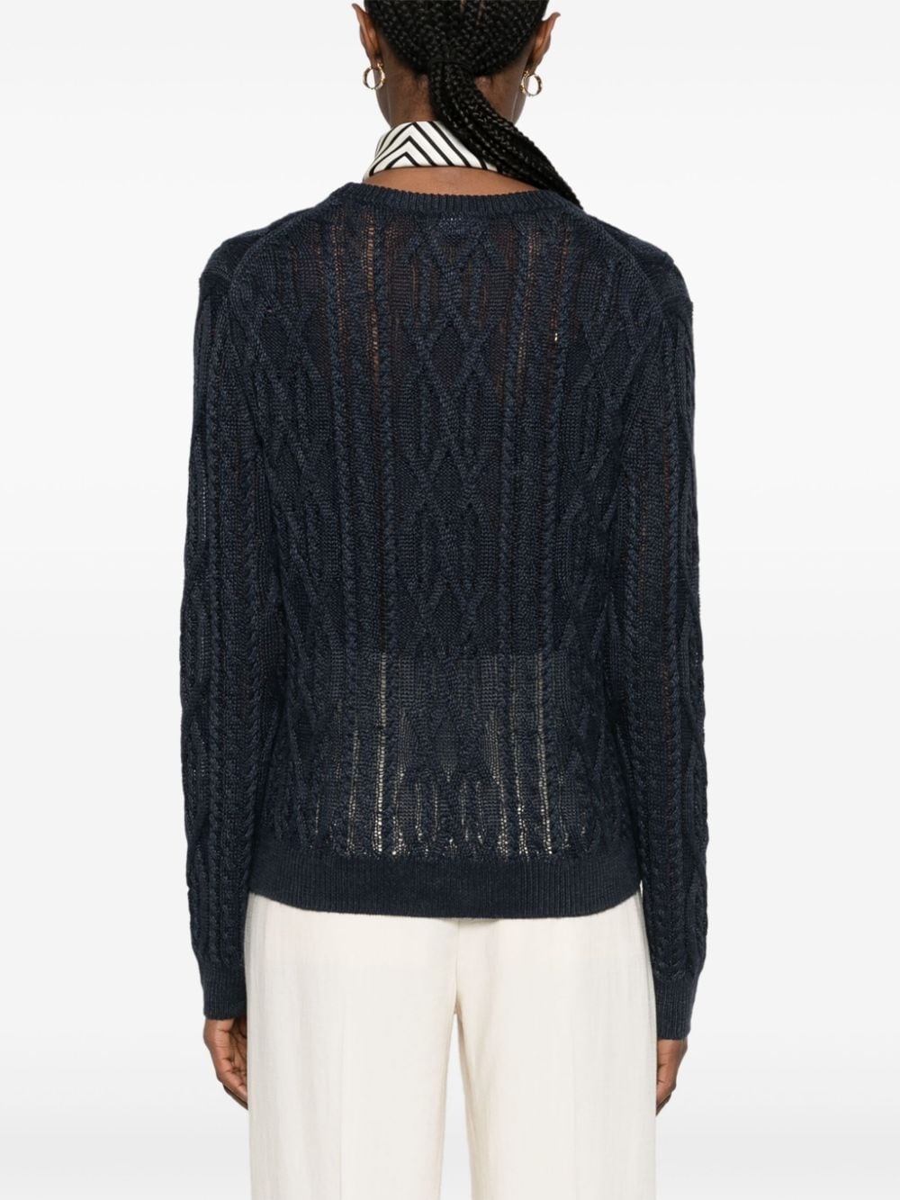 cable-knit jumper - 4