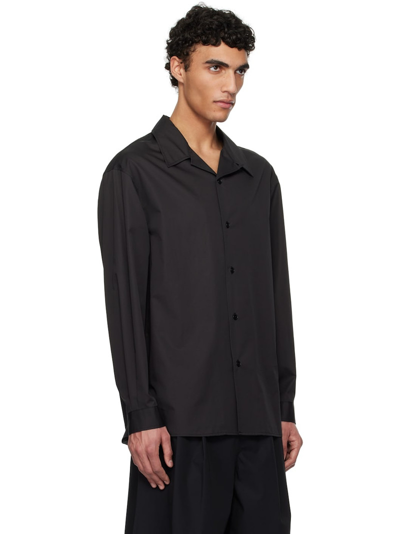 Black Open Collar Shirt 2
