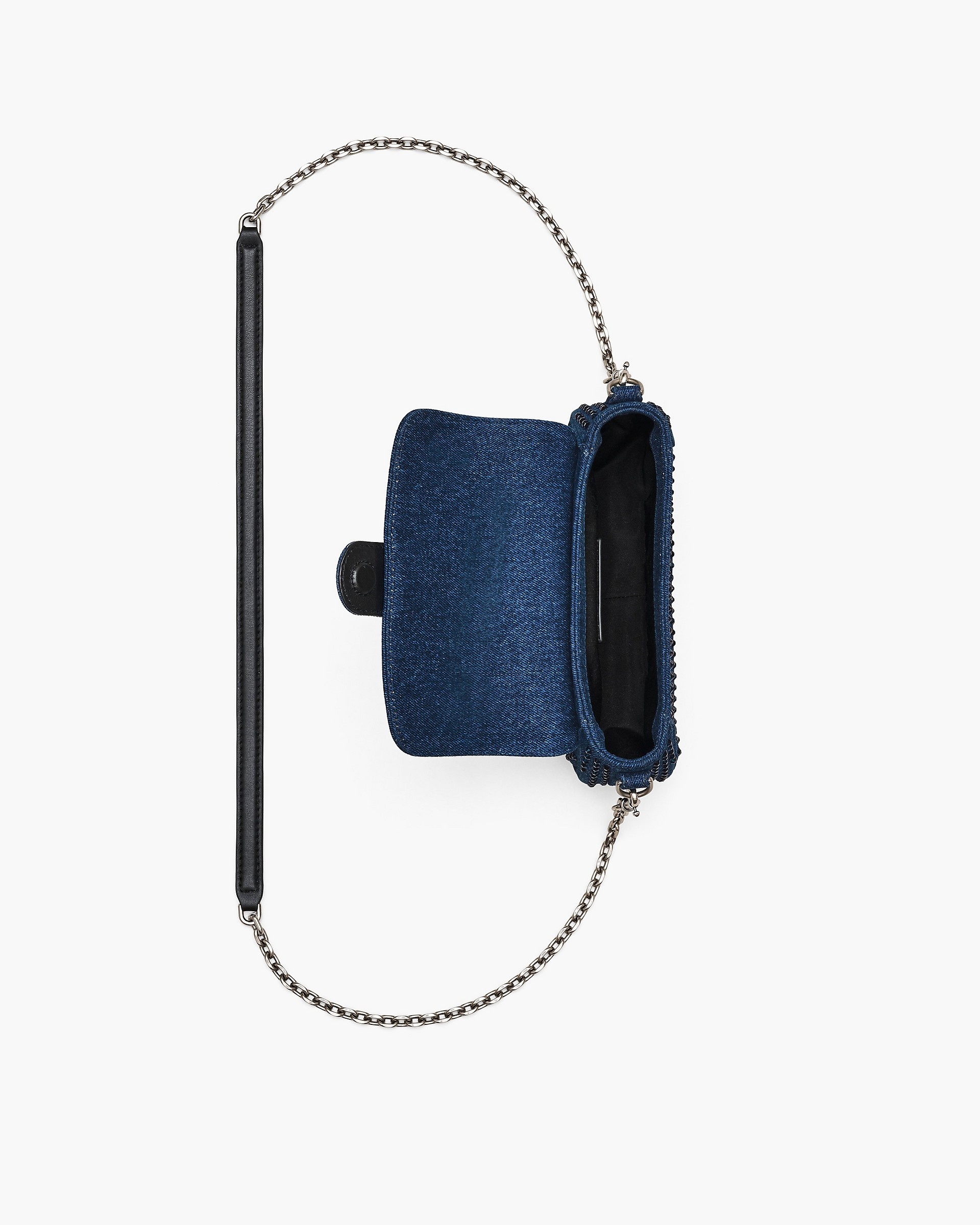 THE CRYSTAL DENIM CLOVER SHOULDER BAG - 7
