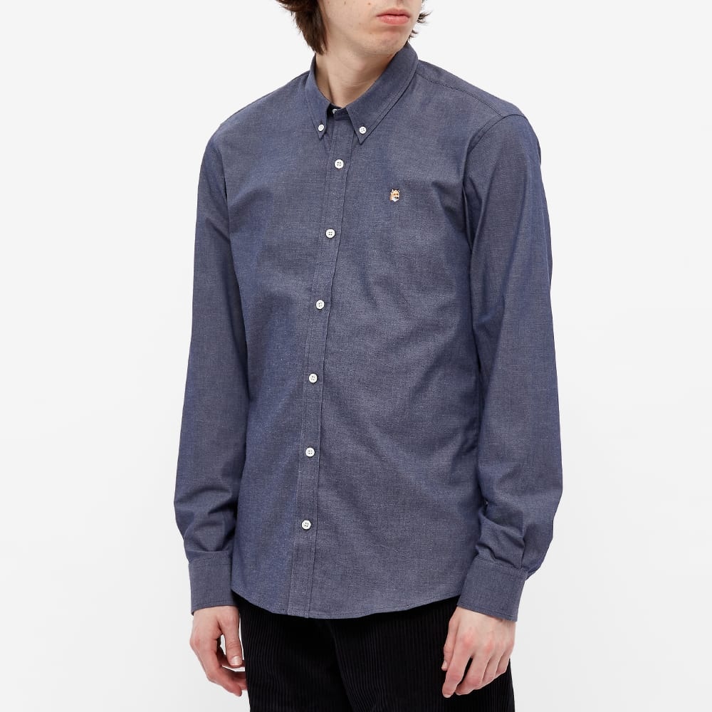 Maison Kitsuné Fox Head Embroidery Classic Shirt - 4