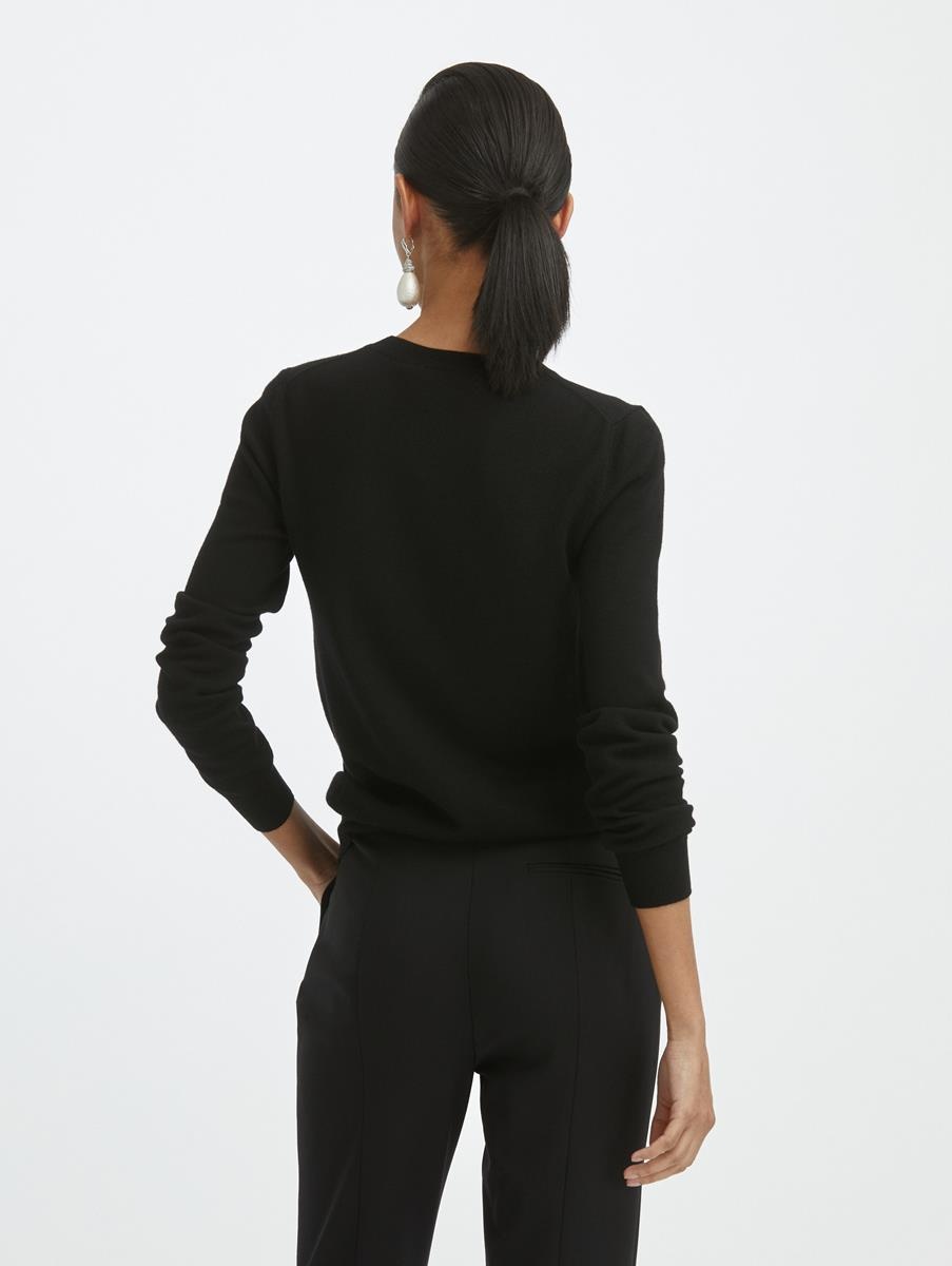 BLACK CREWNECK SWEATER - 3