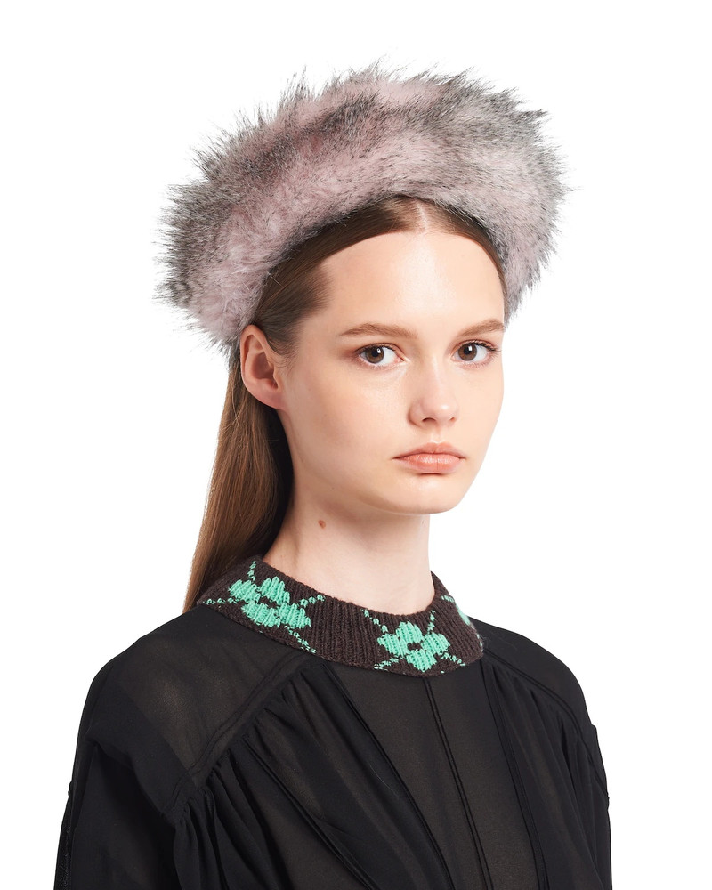 Prada Faux fur fabric headband outlook