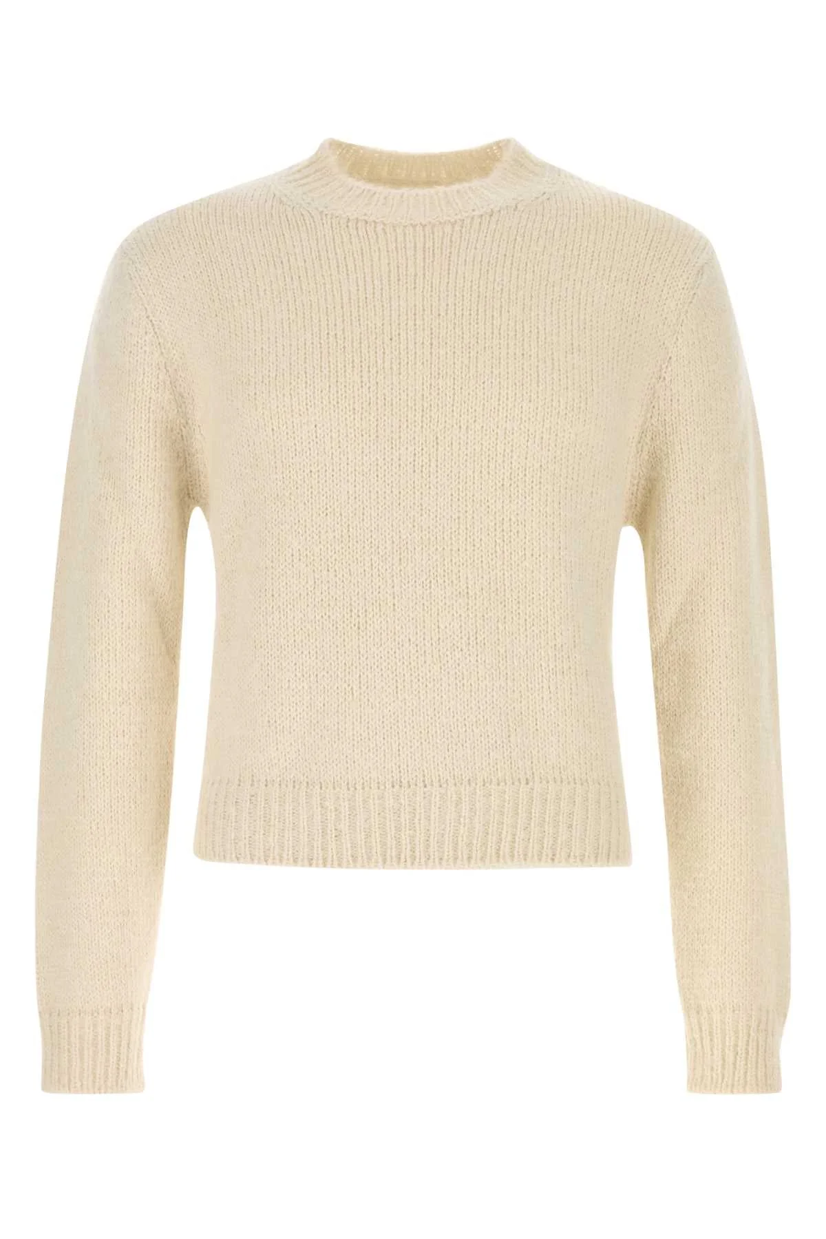 Jil Sander Men Ivory Alpaca Blend Sweater - 1