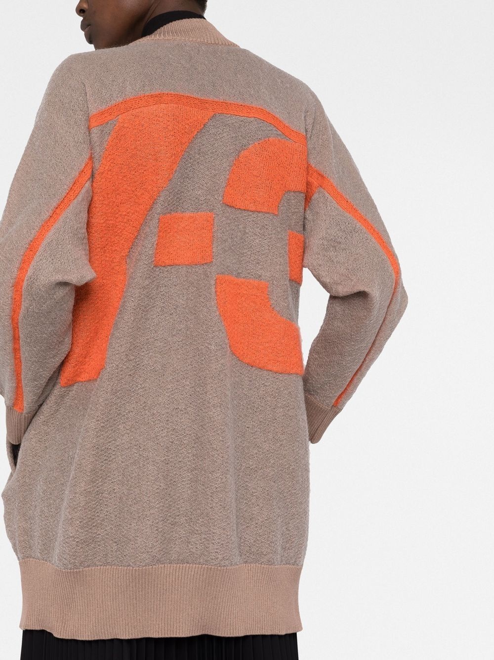 logo-jacquard cardigan - 5