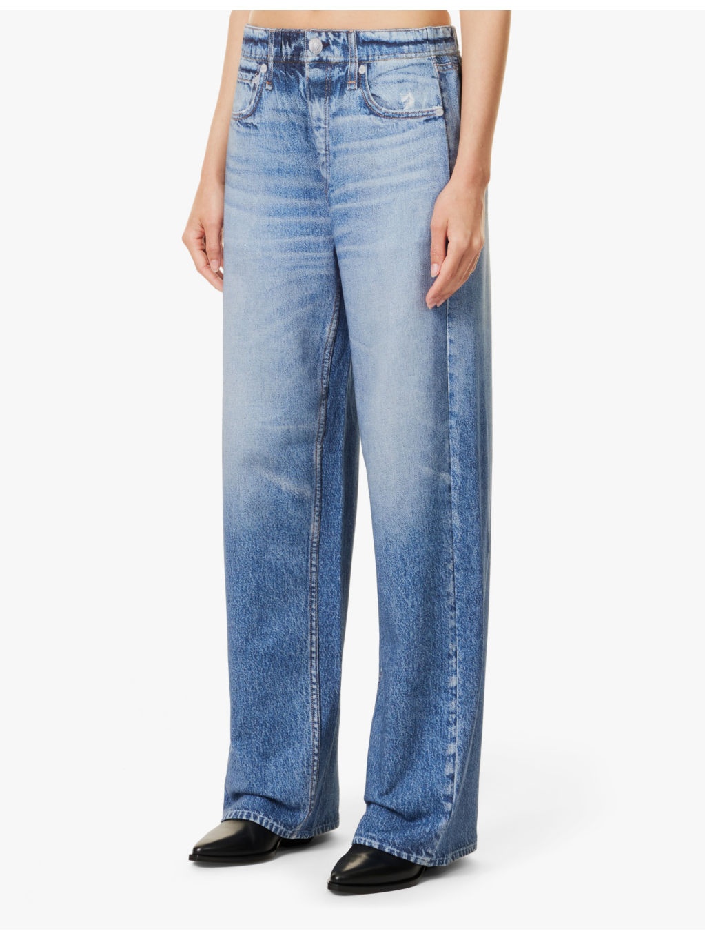 Miramar wide-leg mid-rise cotton trousers - 3