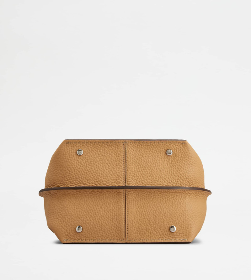 BUCKET BAG IN LEATHER SMALL - BEIGE 3