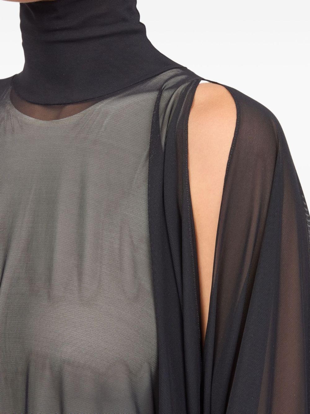 semi sheer maxi dress - 7