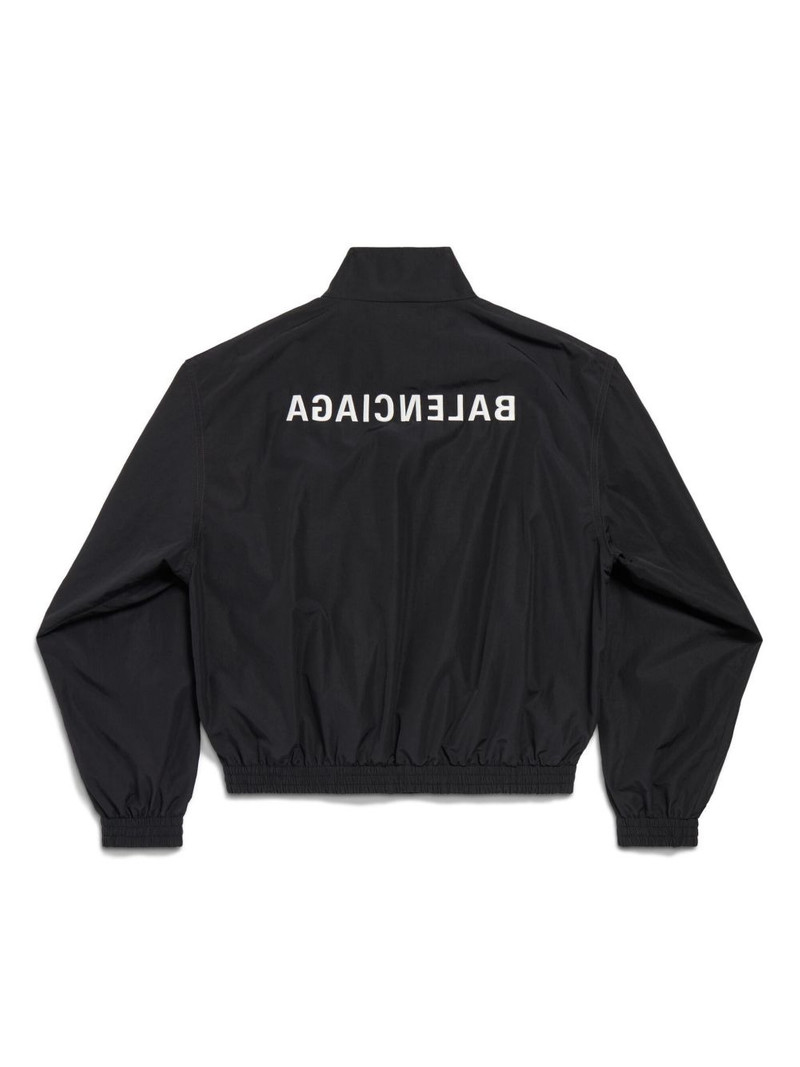 BALENCIAGA mirrored logo-print track jacket outlook