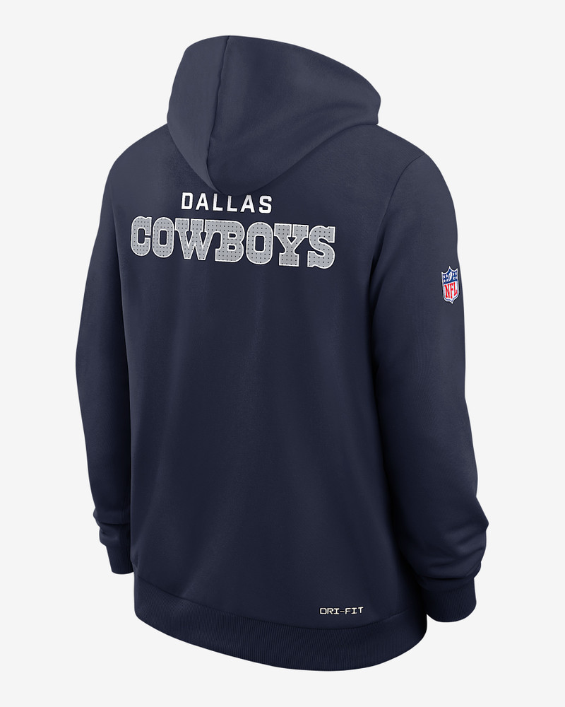 Nike Dallas Cowboys Initial Home Sideline Men's Nike Dri-FIT NFL Pullover Hoodie outlook