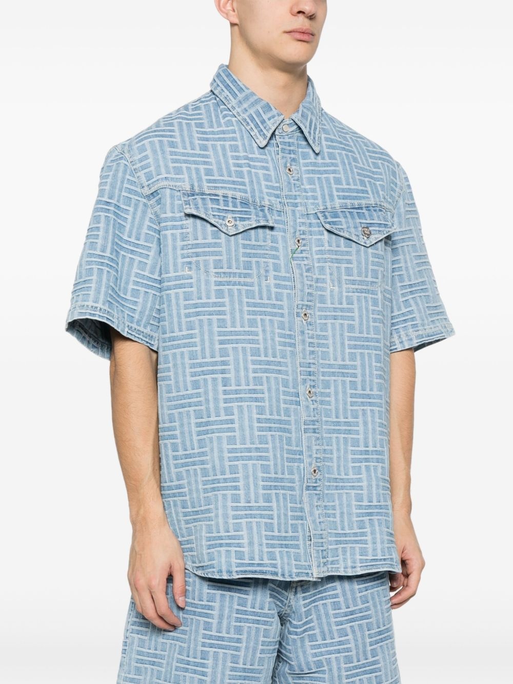 weave denim shirt - 3
