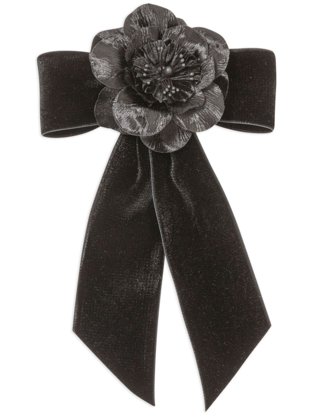 Poppy flower-detailing bow - 1