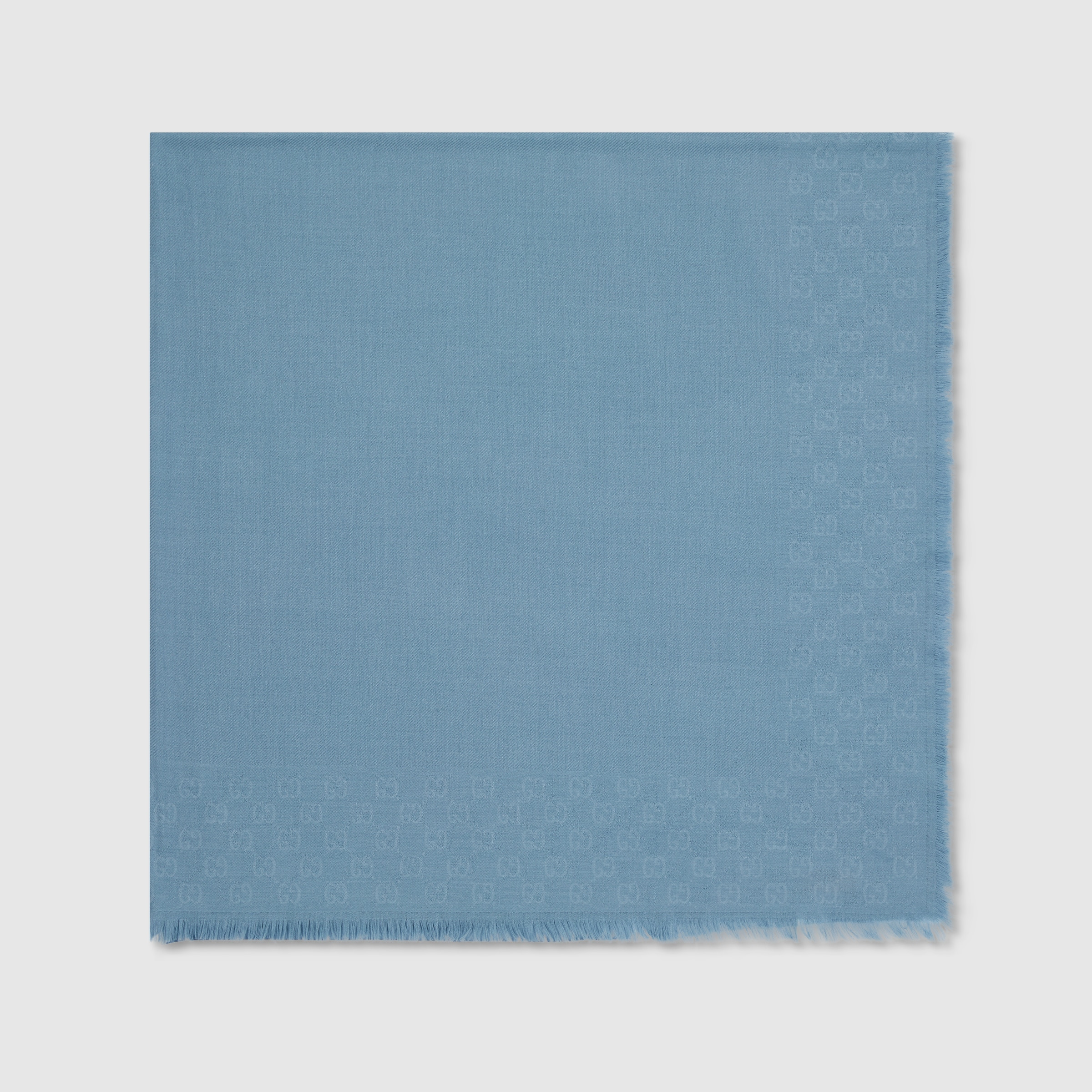 GG wool silk jacquard shawl - 2