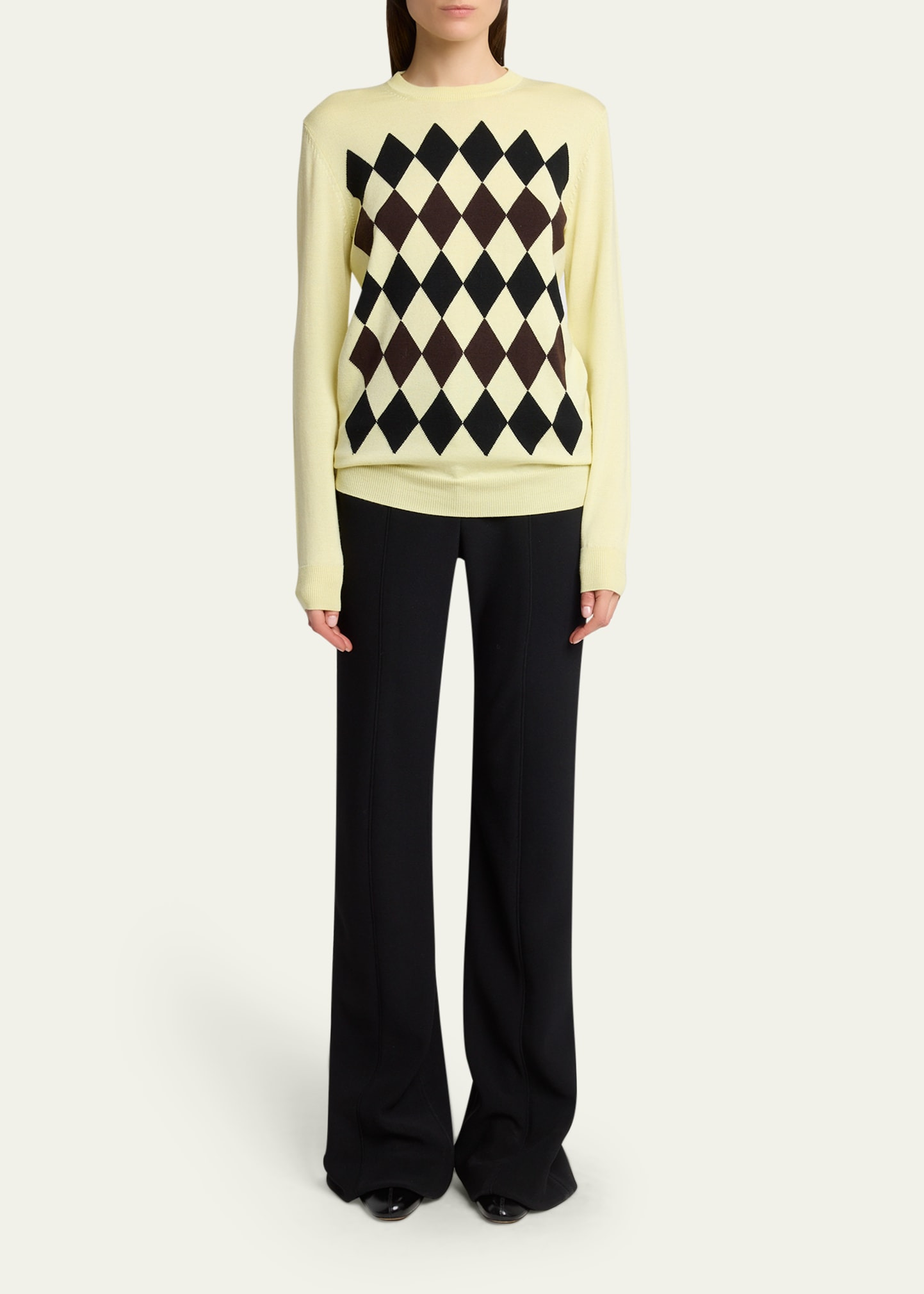 Vivian Argyle Crewneck Sweater - 2
