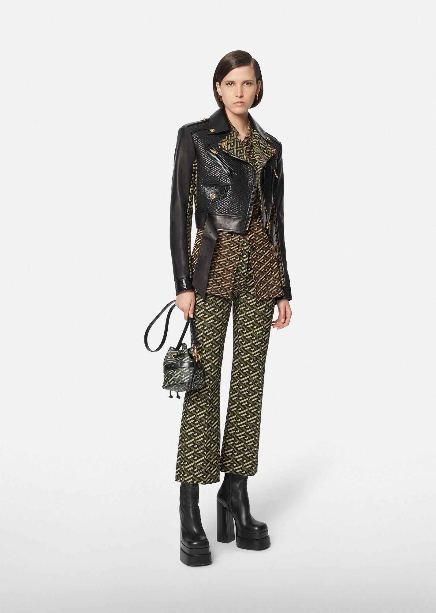 La Greca Quilted Leather Jacket - 4