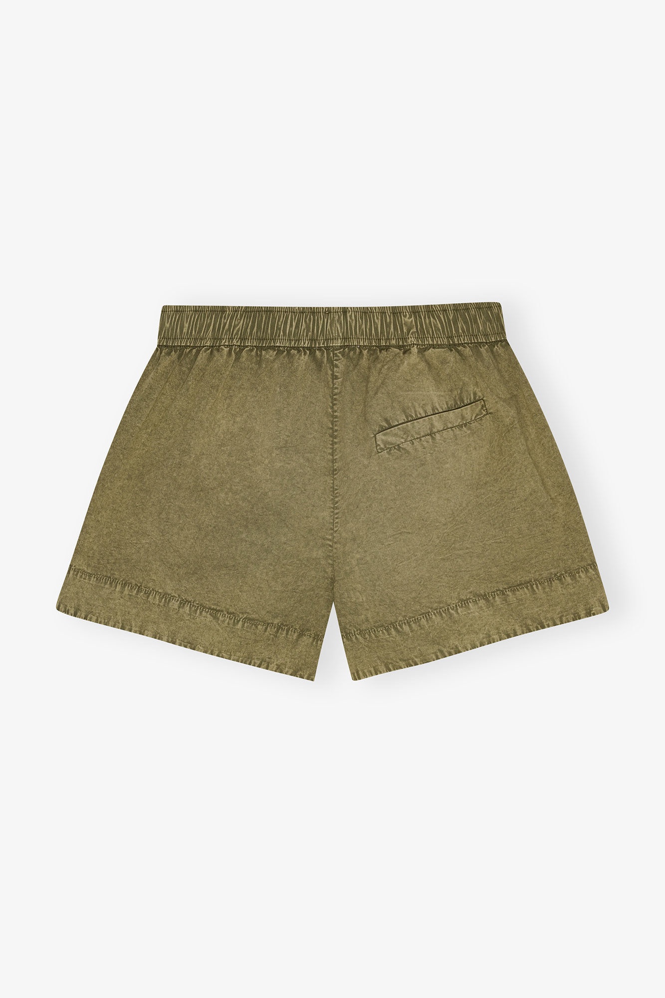 GREEN WASHED COTTON SHORTS - 6