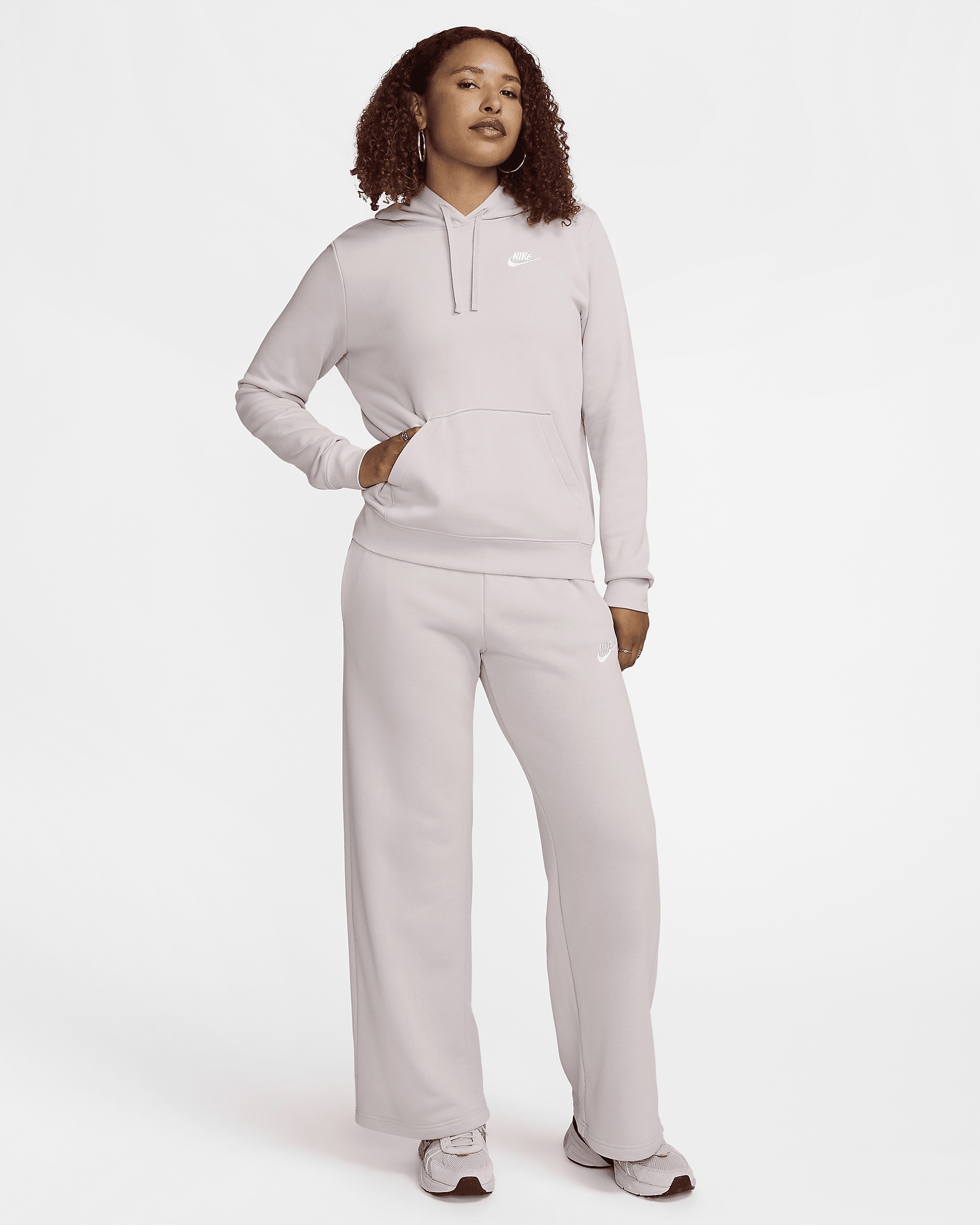 Nike Sportswear Club Fleece Women's Mid-Rise Wide-Leg Sweatpants - 4