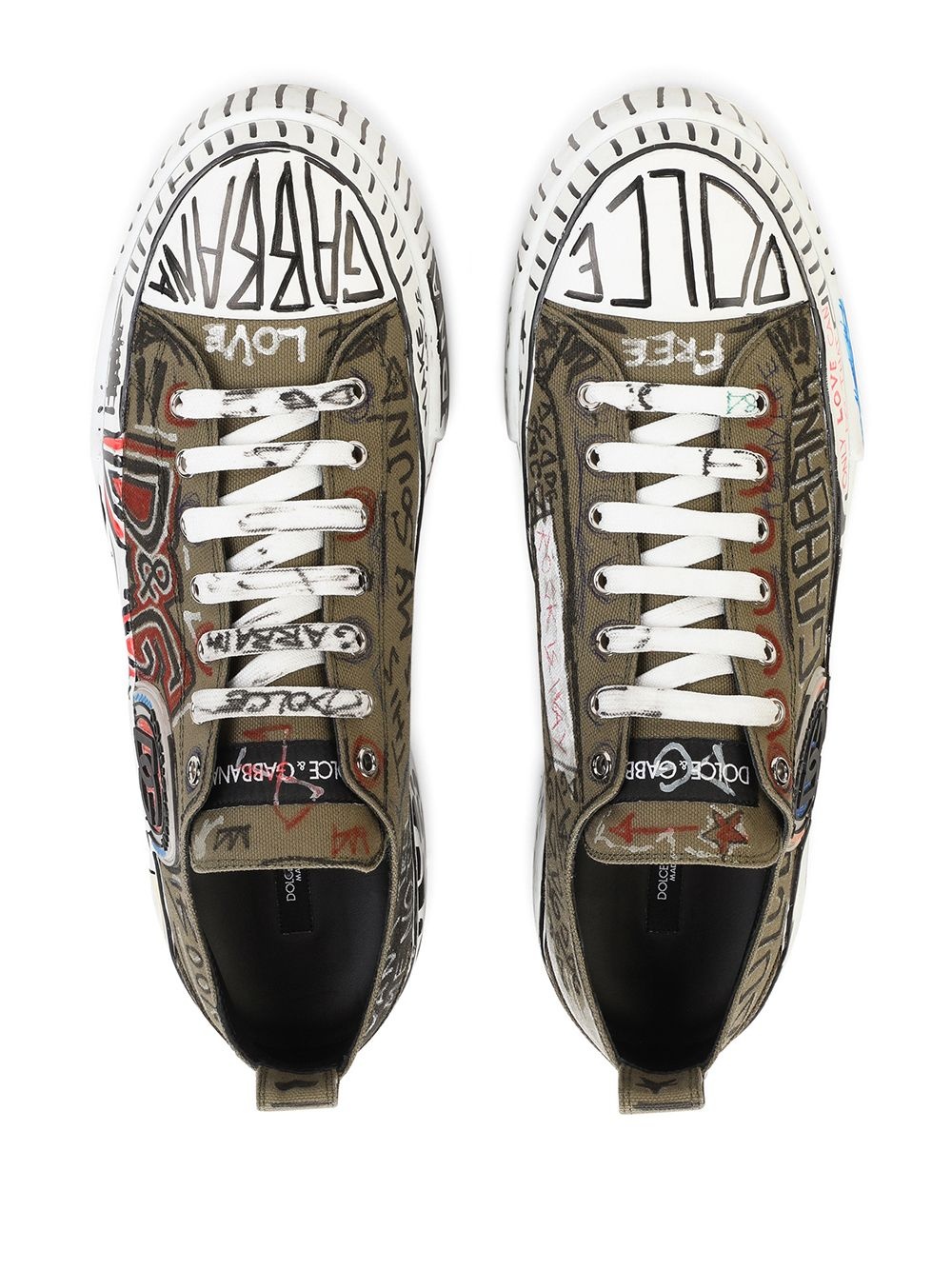 Portofino Light graffiti-print sneakers - 4