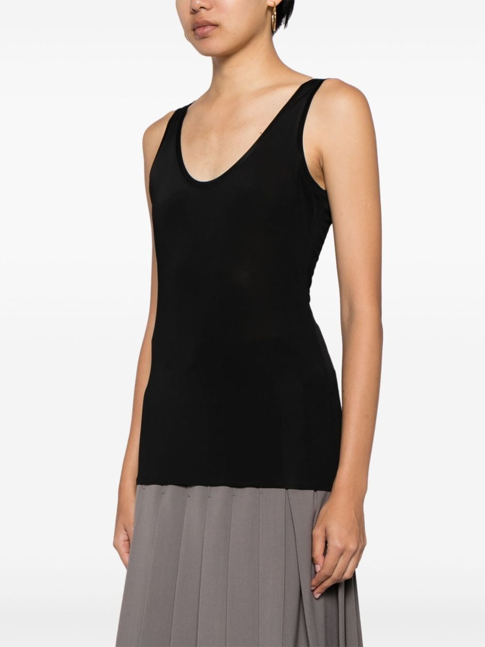 scoop-neck sleeveless top - 3