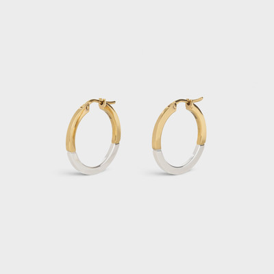 CELINE SIMPLE FORMS HOOPS  IN  BRASS WITH RHODIUM AND GOLD FINISH outlook