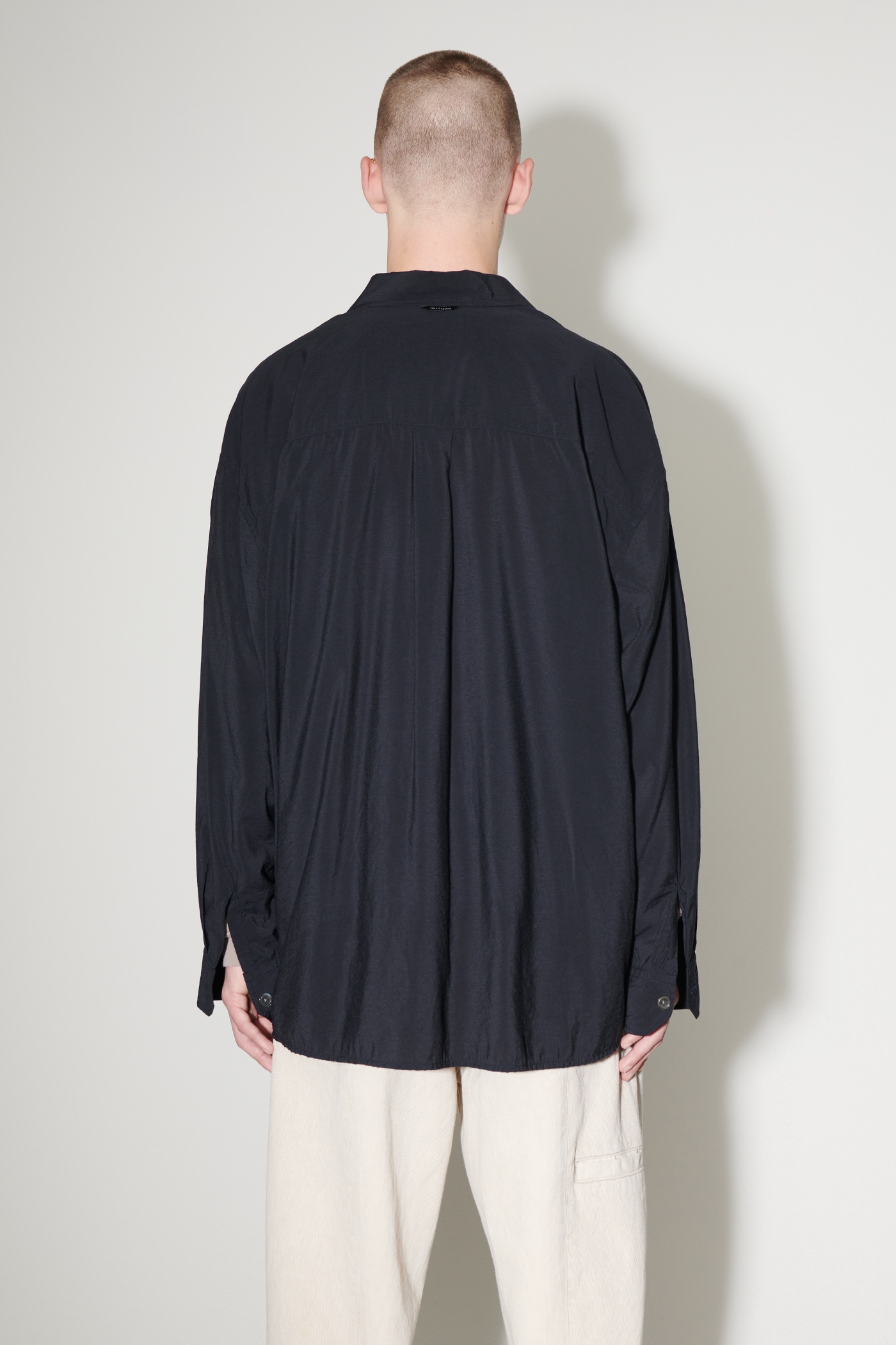 Borrowed Shirt Black Liquid Viscose - 6