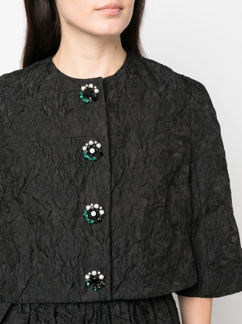 textured cropped jacket 5