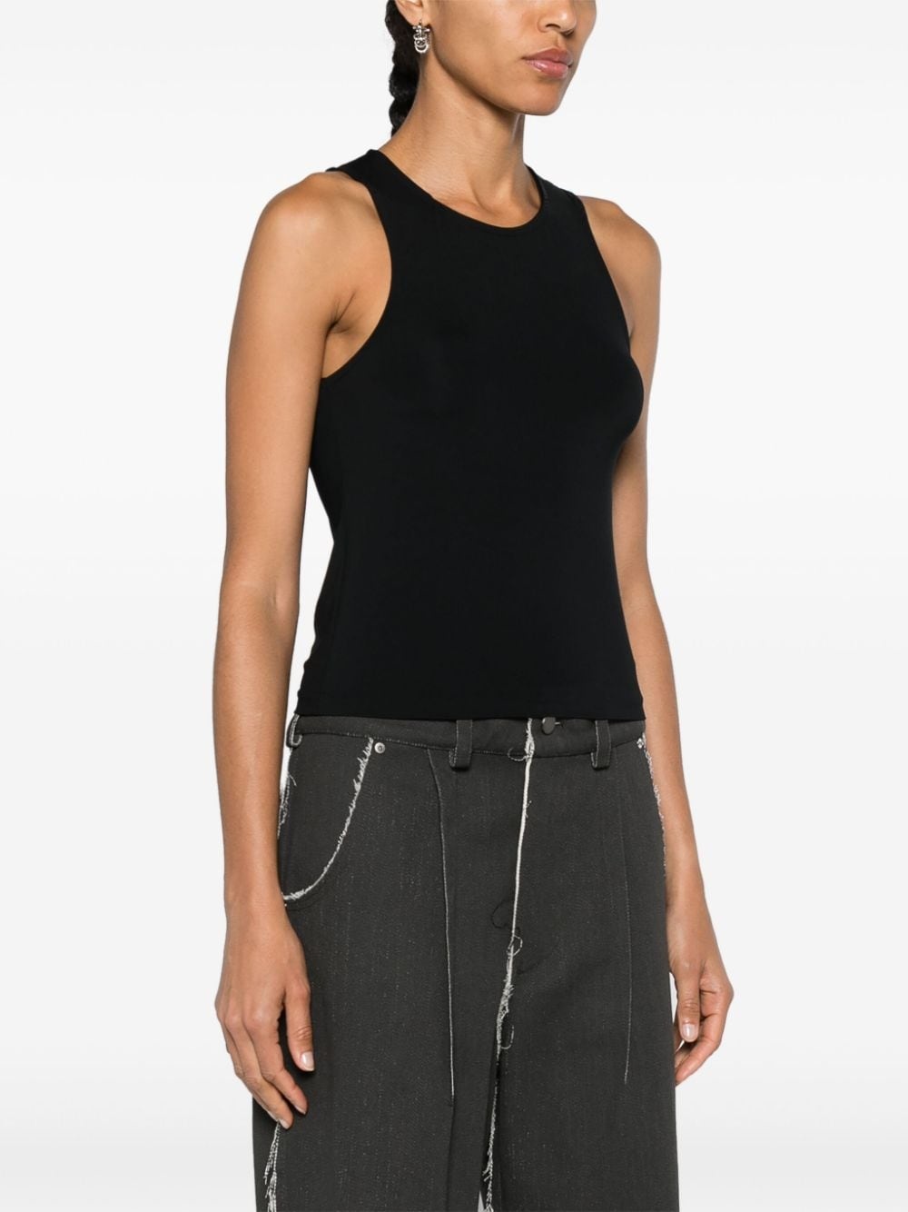 Wave cropped tank top - 3