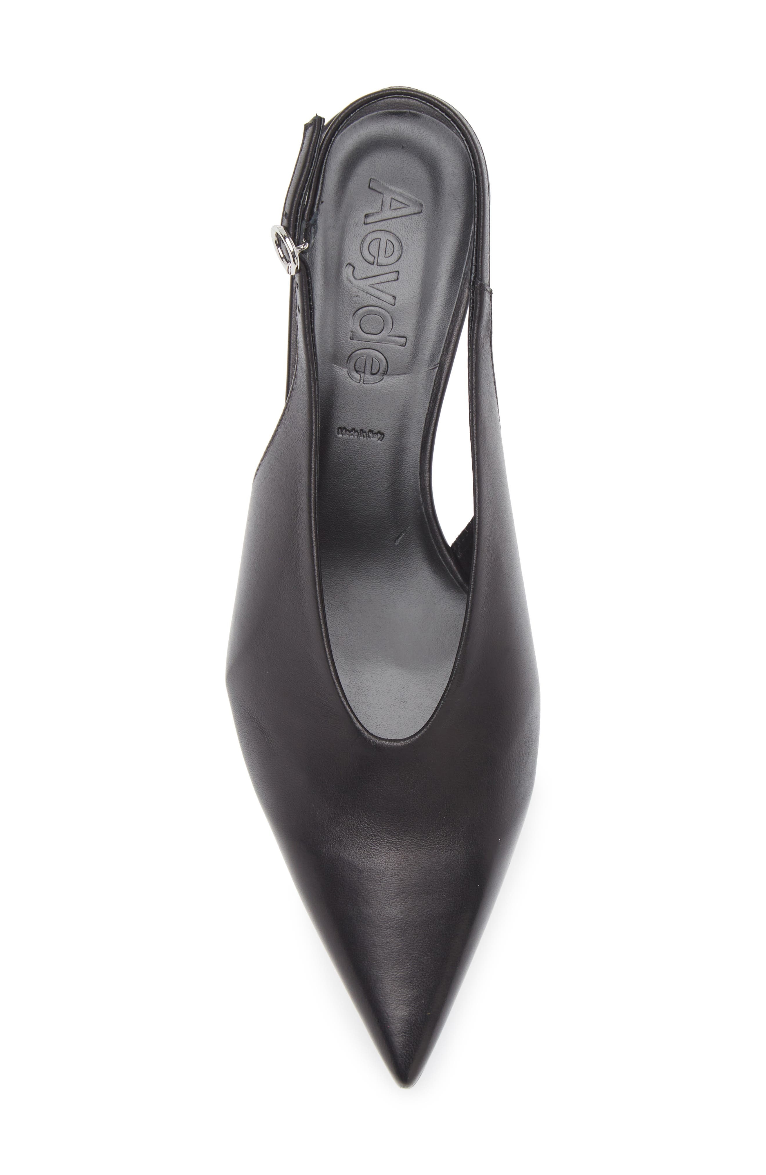 aeyde Oti Slingback Pointed Toe Pump in Black at Nordstrom - 5