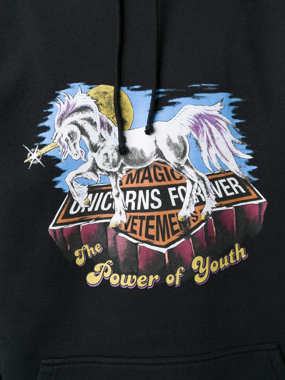 oversize unicorn print hoodie - 6