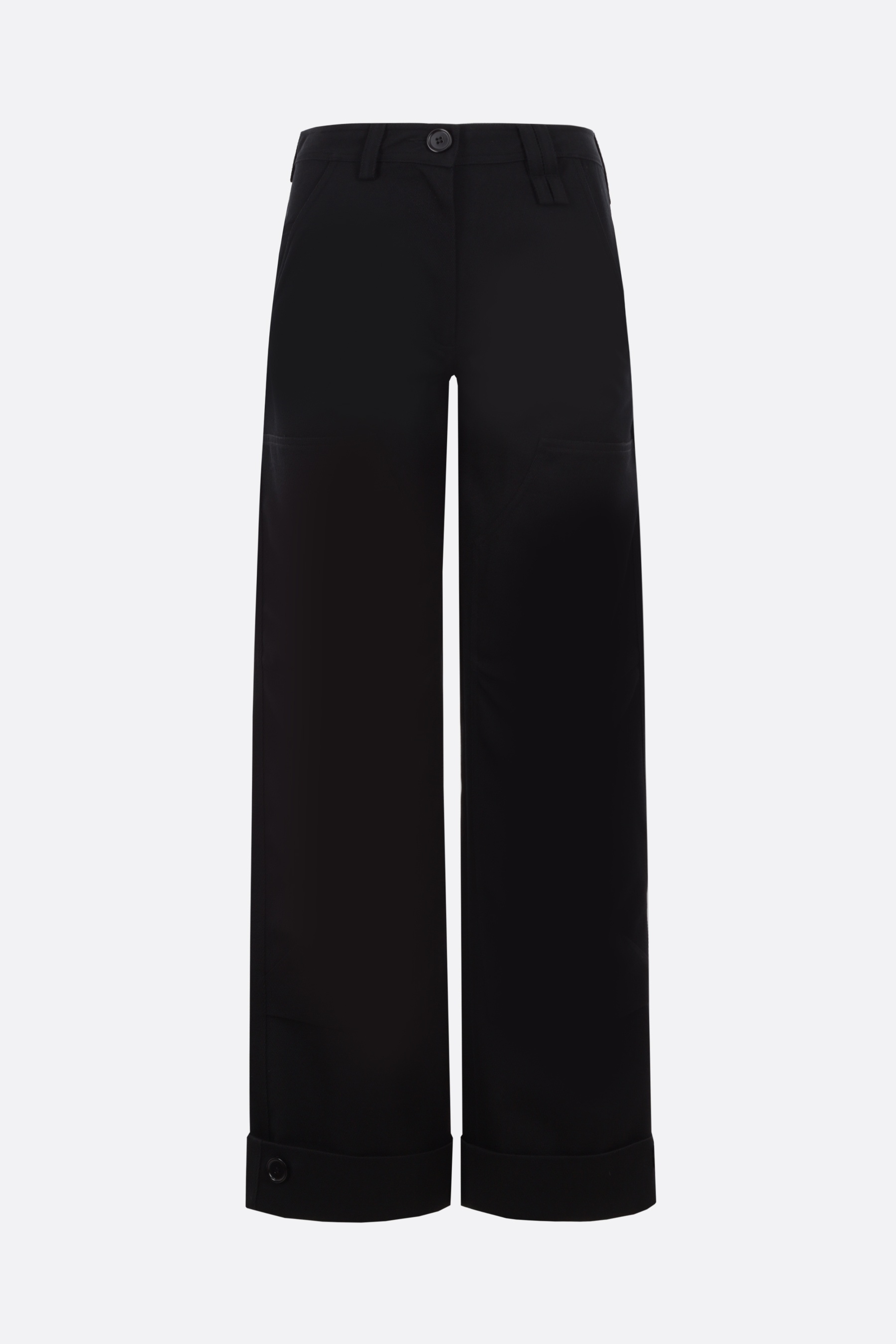 TWILL WIDE-LEG WORKWEAR PANTS - 1