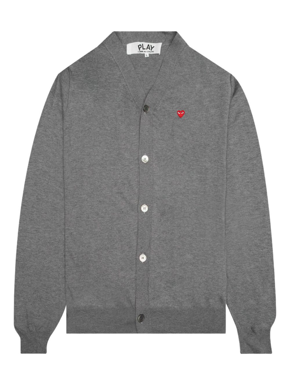 heart-patch cardigan - 1