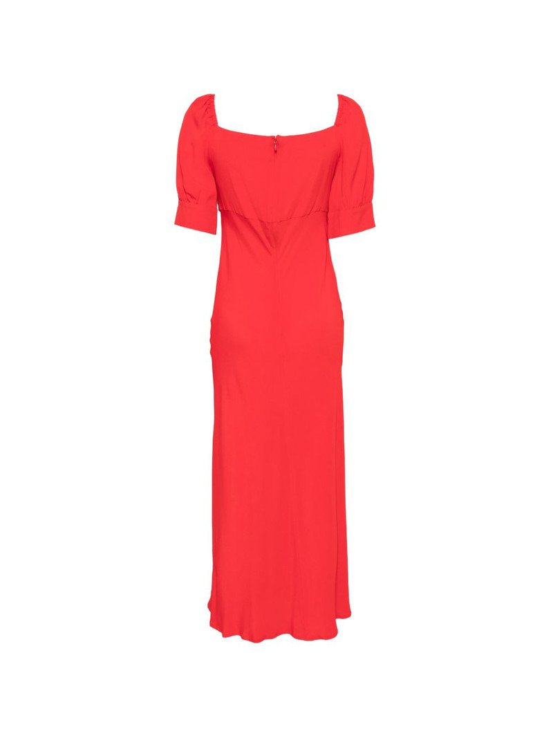 VIVETTA gathered puff-sleeve midi dress outlook