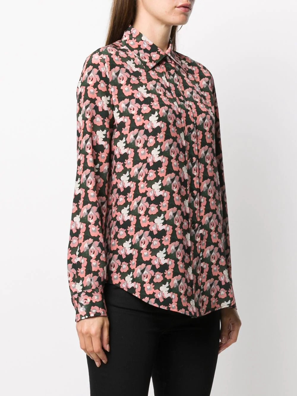 long sleeved floral print shirt - 3