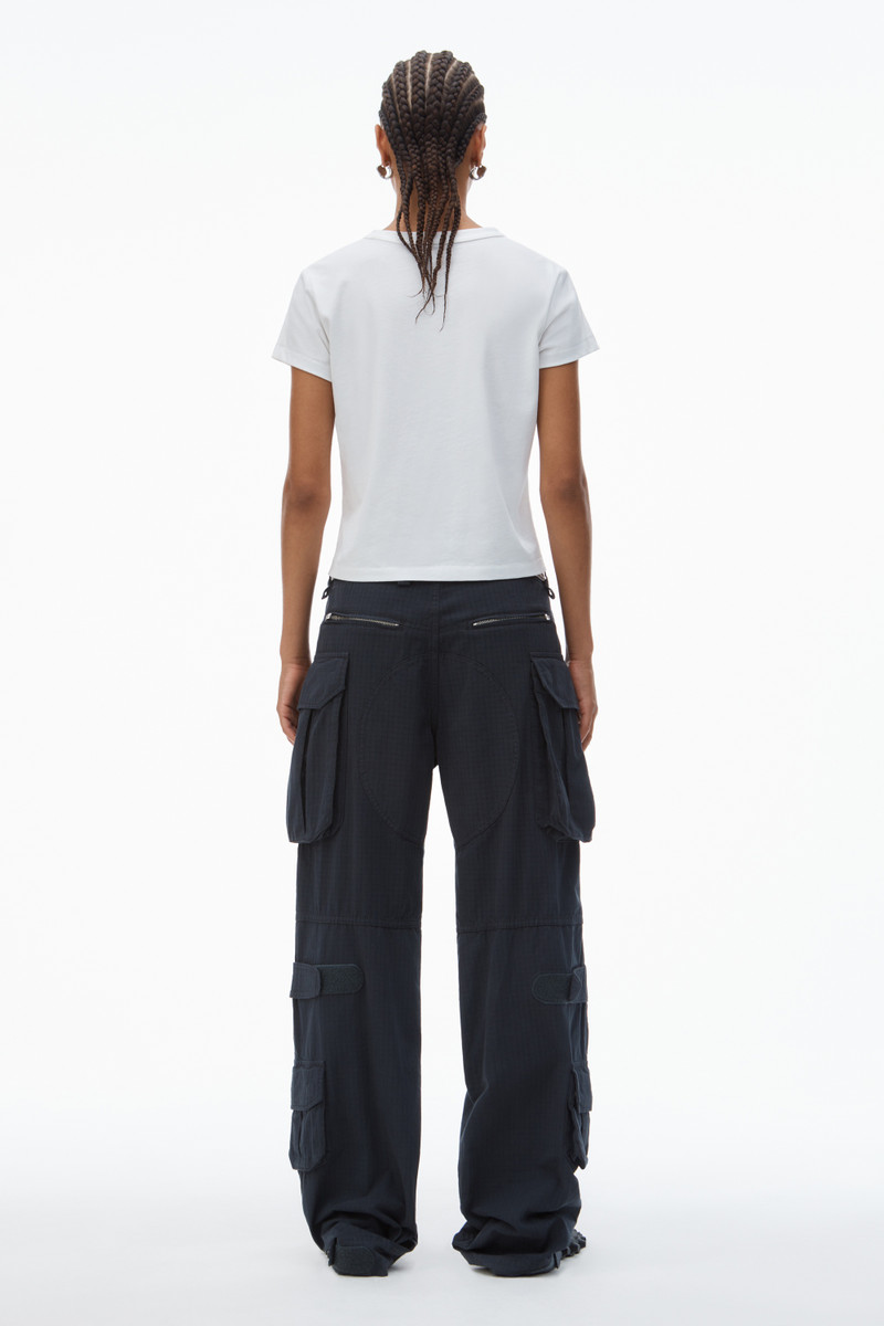 Logo-Print Shrunken Jersey Tee 4