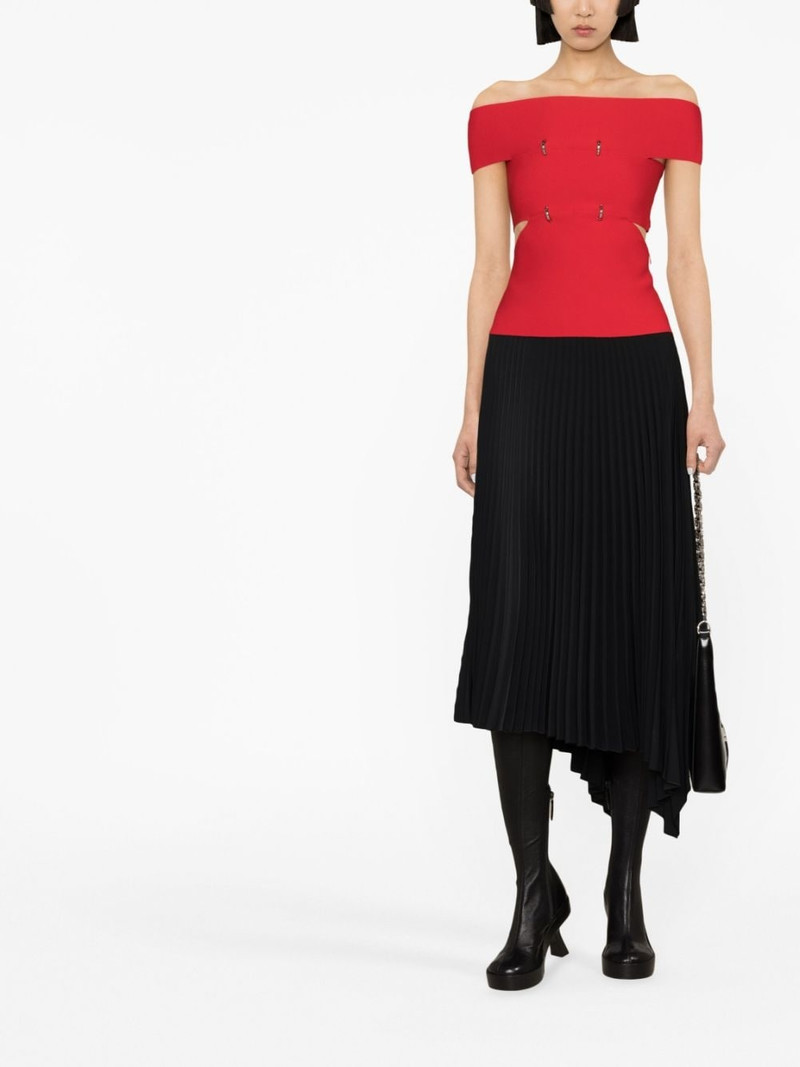 Alexander McQueen off-shoulder short-sleeve top outlook