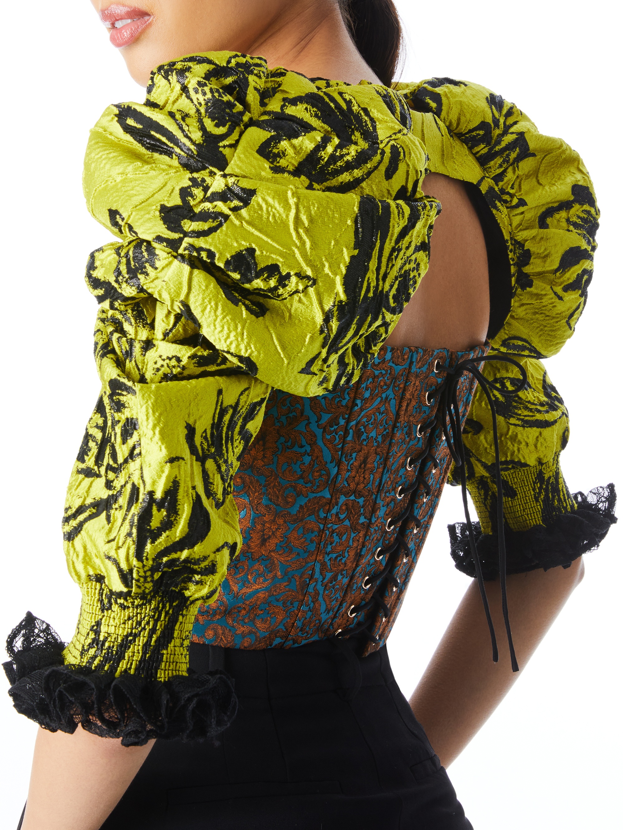 FANTASIA PLEATED SLEEVE BUSTIER - 5